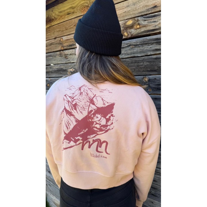 W Cropped pull, pale pink