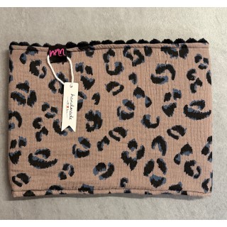 Tour de cou léopard brun